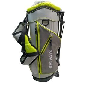 Top Flite‎ 22" Junior Kids Golf Stand Bag Grey Neon Green Dual Strap Lightweight